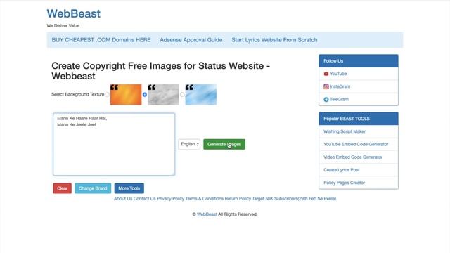 ? 100% Copyright Free Image Generator Tool for Blogger / Wordpress Website - Lyrics / Status Websit смотреть онлайн