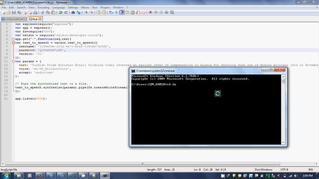 Text to Speech using node.js and watson developer cloud смотреть онлайн
