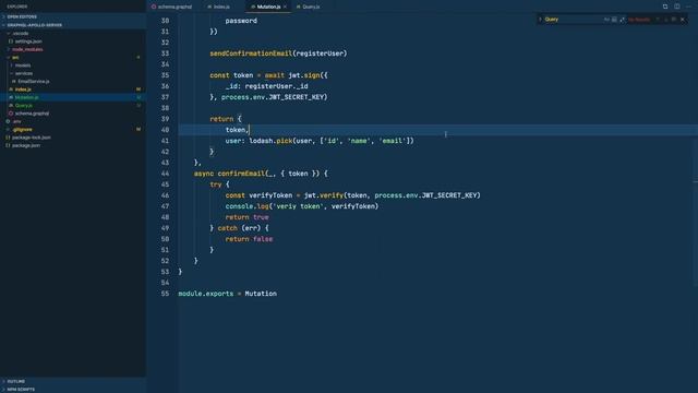 Clean up and changing user state to verified - ApolloServer смотреть онлайн