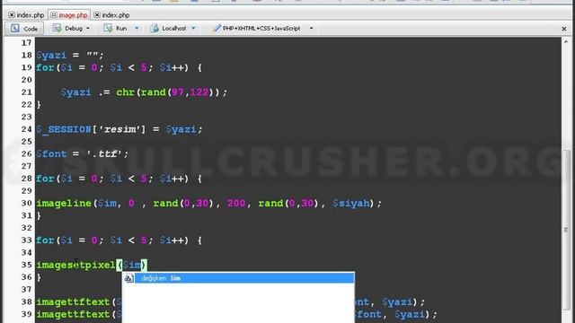 PHP'de Gelişmiş Bir Captcha Uygulaması Yaparak, Doğruluğunu Kontrol Ettirmek # Skullcrusher.org смотреть онлайн