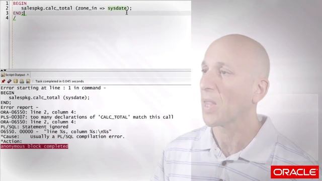 About that error: PLS-00306: wrong number or types of arguments смотреть онлайн