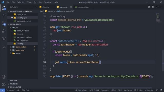 Verify JWT Access Token - MERN Stack Series - 80 смотреть онлайн