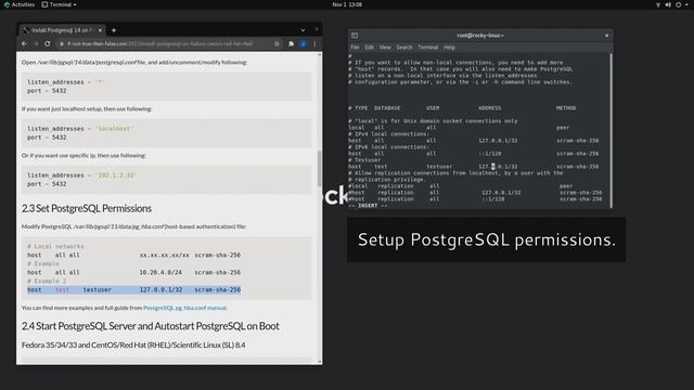 Install PostgreSQL 14/13/12 on Rocky Linux 8.5 смотреть онлайн