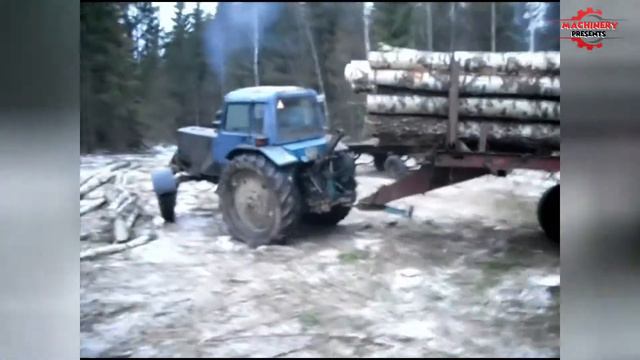 Чрезвычайно Опасные Навыки Водителей Лесовозов ! Грузовик Пересекает Реку И Взбирается По Грязной Д смотреть онлайн