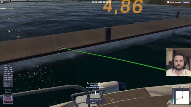 Стрим по YachtSim ::: Швартовка кормой