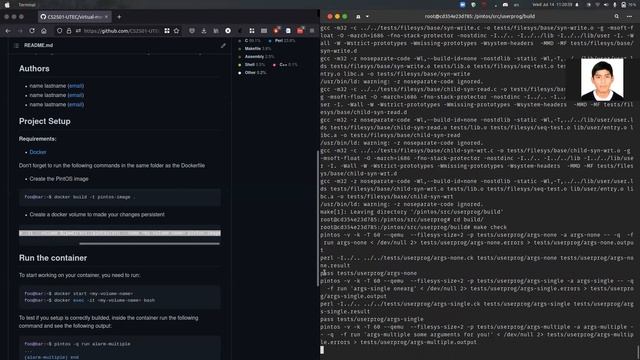 Pintos Virtual Memory: configuracion del espacio de trabajo en Docker смотреть онлайн
