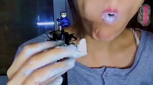 ASMR АСМР🤤❤ Горный 🏔 ❄️ в голубой пасте ❤ Mountain 🏔 ❄️ in blue paste #chalk #мел #хруст #crunch