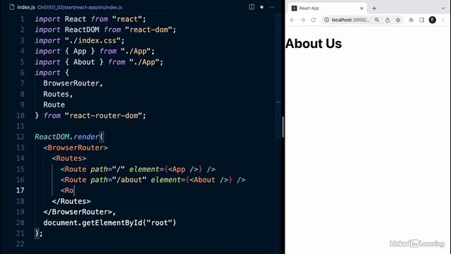 06 React Router | Configuring the Router смотреть онлайн