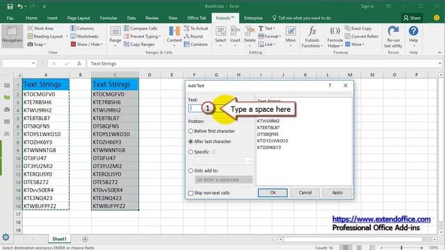 How to insert space between text and number in cells in Excel смотреть онлайн