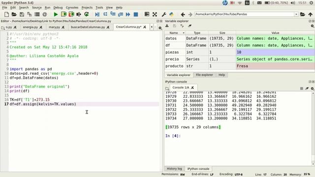 Agregar una columna a un Data Frame| CSV | Pandas | Python | ¡Muy básico! смотреть онлайн