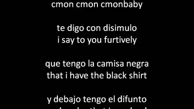 Juanes - La Camisa Negra (The Black Shirt) ENGLISH/SPANISH lyrics/letra смотреть онлайн