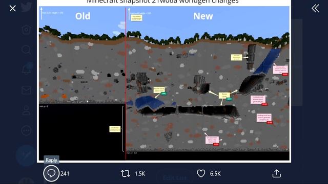New DEEP Caves in 1.17 Minecraft! (snapshot 21w06a review) смотреть онлайн