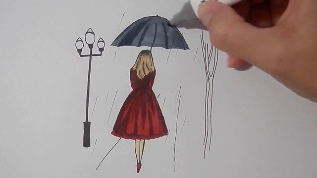 Рисуем ДЕВУШКУ И ОСЕНЬ, осенние рисунки/931/Draw a GIRL AND AUTUMN, autumn drawings смотреть онлайн