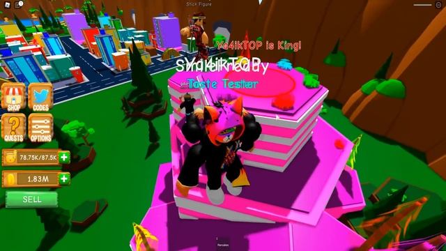 СКУШАЛ ХУЛИГАНА ДЖУЗУ И СТАЛ САМЫМ ТОЛСТЫМ! Симулятор толстяка Roblox смотреть онлайн
