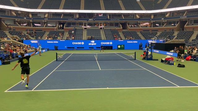 Stefanos TSITSIPAS & Daniel EVANS US Open 2023 Court Level Tennis Practice 4K смотреть онлайн