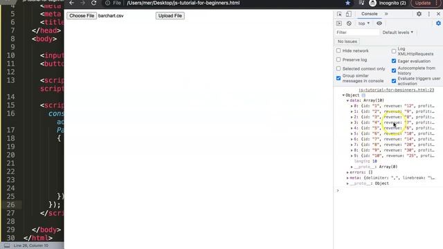 How to read CSV files in Javascript смотреть онлайн