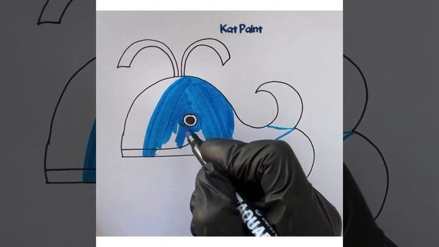Как нарисовать кита/ How to draw a whale смотреть онлайн