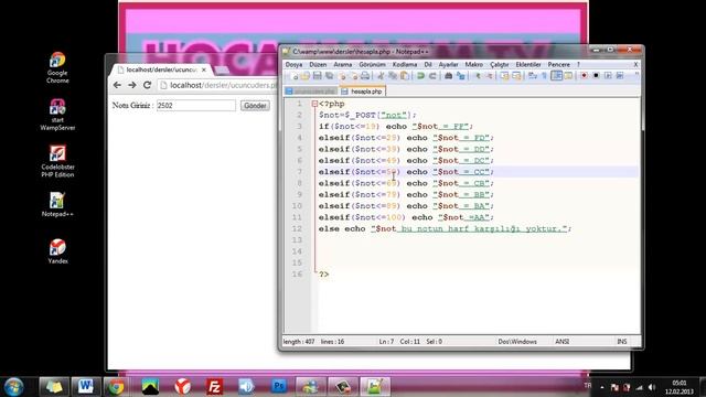 PHP Dersleri 3 -- Karar Yapıları (if,switch case)(Şeyma Gürbüz) смотреть онлайн