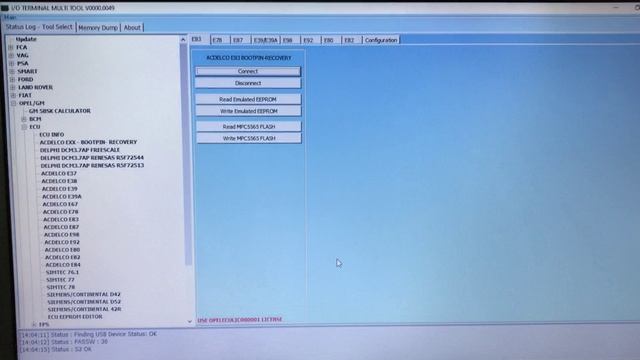 E83 AcDelco восстановление блока после увала. Делаем с I/O Terminal Recovery ECU.