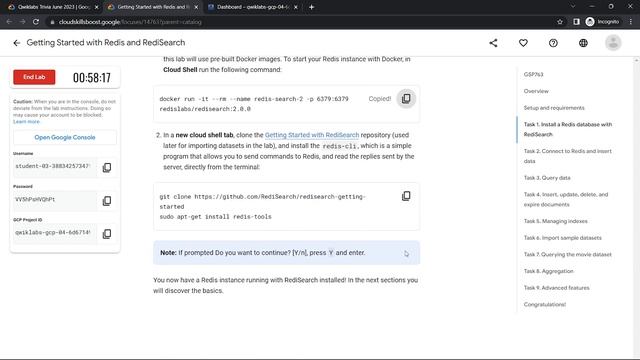 Getting Started with Redis and RediSearch || #qwiklabs || #GSP763 || Solution смотреть онлайн