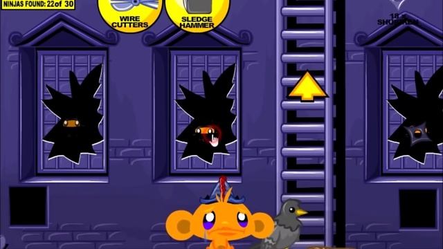 Monkey GO Happy Ninja Hunt - Walkthrough смотреть онлайн