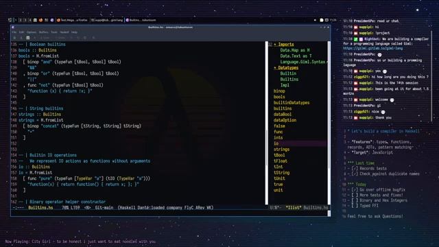 Building Giml: a compiler targeting JavaScript in Haskell (Part 14: tests, hex/bin lits, typed ffi) смотреть онлайн