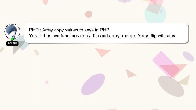 PHP : Array copy values to keys in PHP смотреть онлайн