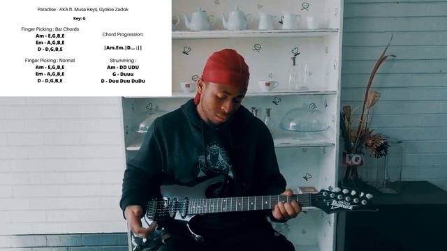 AKA – Paradise ft. Musa Keys, Gyakie, Zadok | Guitar lesson смотреть онлайн