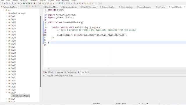 Java 8 program to remove the duplicate elements from the list | remove duplicates from sorted array смотреть онлайн