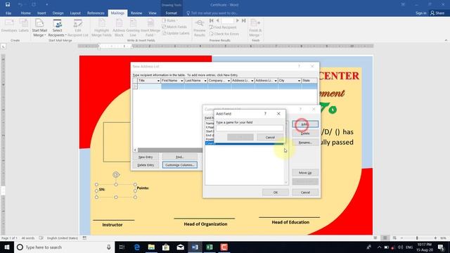 Ms.Excel Mailings tab (Mail Merge) смотреть онлайн