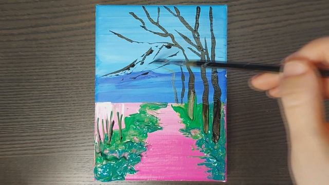 Draw simply / Acrylic / Cherry Blossom Tree / Step-by-step acrylic painting / Рисуем просто /Сакура смотреть онлайн