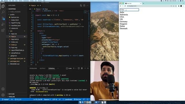 Filter in React | Destructor | Shubham Gupta смотреть онлайн