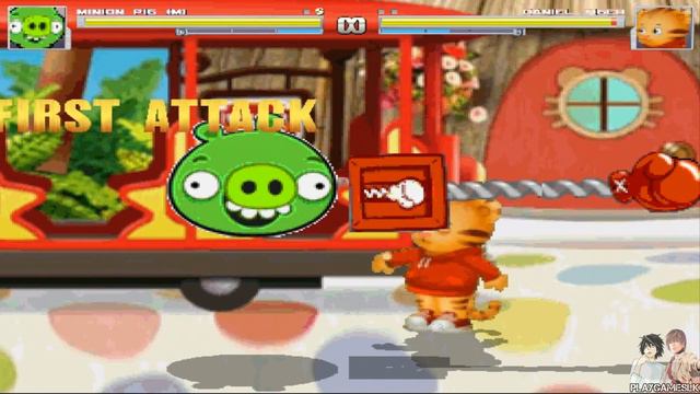 M.U.G.E.N BATTLES | Minion Pig vs Daniel Tiger | Angry Birds vs Daniel Tiger's Neighborhood смотреть онлайн
