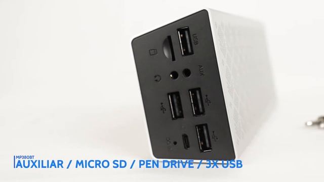 CAIXA DE SOM PORTÁTIL MP380 BLUETOOTH E USB 20W RMST смотреть онлайн