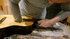 регулировка приклеенного грифа без анкера опускаем струны и шлифуем лады guitar adjustment