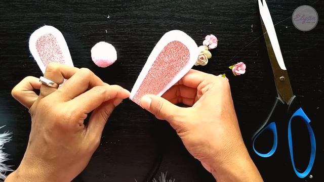 How To Make A Bunny Ears Headband For Baby & Toddler Using  Glitters Leather And Pom-pom Ball