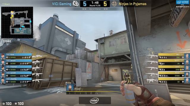 NiP vs ViCi - IEM Season XIII - Katowice Major 2019 - map1 - de_train [Anishared & TheCraggy] смотреть онлайн