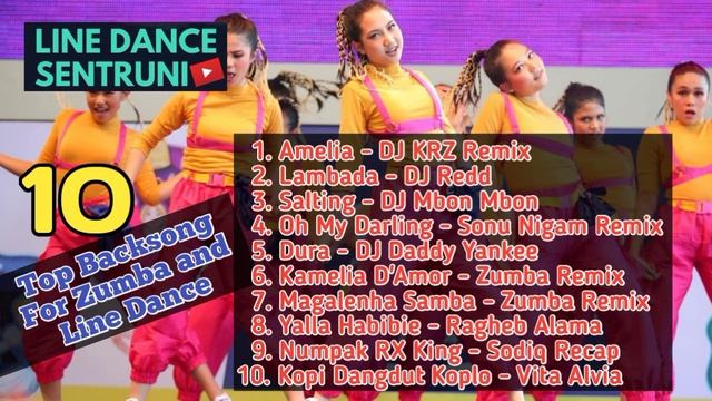 Top 10 Best Background Song for Zumba and Line Dance | Koleksi Lagu Ajib Sentruni Line Dance смотреть онлайн