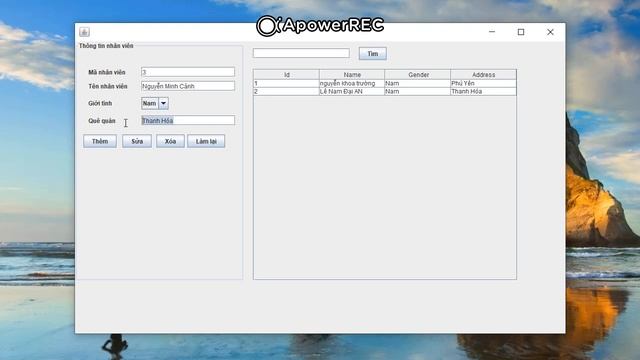 Java Swing With JTable on Window смотреть онлайн