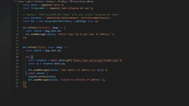 telelgram chat bot using java script смотреть онлайн