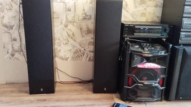 Ресивер Sherwood R-125RDS и колонки YAMAHA NS-50F смотреть онлайн