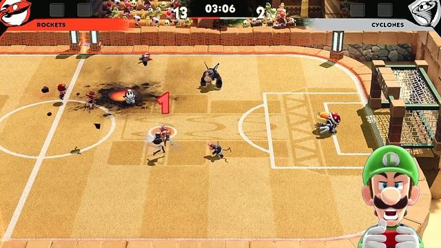 Mario Strikers Battle League Daisy Rosalina Yoshi and Toad at Desert Ruin смотреть онлайн