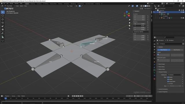 How to rig a box in Blender - 3D box folding animation смотреть онлайн