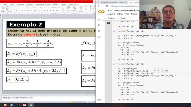 Curso Cálculo Numérico - Modulo 08 - Aula 10 - Python: Método de Runge-Kutta de ordem 3 смотреть онлайн