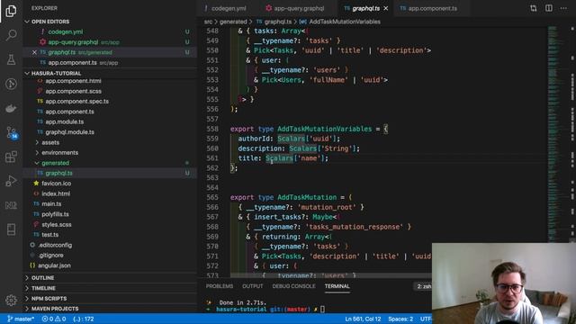 GraphQL code generator with Typescript, Angular 9 and Hasura [Basics, 2020] смотреть онлайн