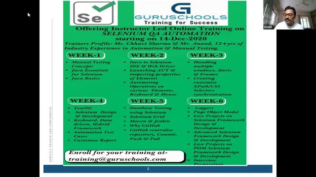 Selenium Java QA Automation Training - Day 1 Introduction to course - New Training Batch смотреть онлайн