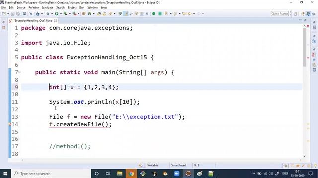 Core Java - Session-34 - Exceptions and Exception Handling. смотреть онлайн