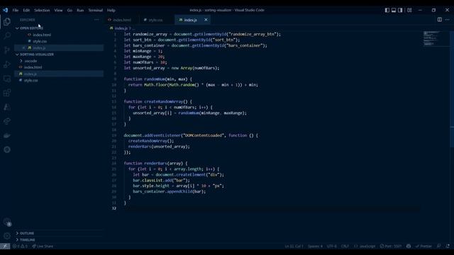 Making a Sorting Visualizer in 12 Minutes - Tutorial (HTML CSS JAVASCRIPT) смотреть онлайн