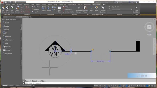 Creating Section Tag In AutoCadd (Stretch & Rotation Action) смотреть онлайн