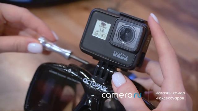 Маска для дайвинга Octomask с креплением для камеры смотреть онлайн